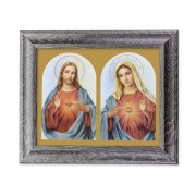 10 1/2" x 12 1/2" Grey Oak Finish Frame with an 8" x 10" The Sacred Hearts Print 10 1/2" x 12 1/2" Grey Oak Finish Frame with an 8" x 10" The Sacred Hearts Print