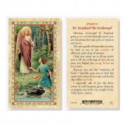 25pk - Prayer To Saint Raphael  Gold Stamped Laminated Holy Card  Pk 25