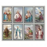 Assorted Subjects Silver Stamped 8-Up Micro-Perf