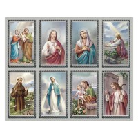 Assorted Subjects Silver Stamped 8-Up Micro-Perf