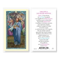 25pk - Oraicion A San Felipe Apostol Laminated Holy Card Pk 25