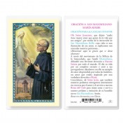 25pk - Oracion a San Maximiliano Maria Kolbe laminated Holy Card  Pk 25