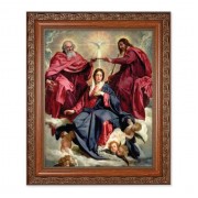10" x 12" Ornate Wood Frame with an 8" x 10" Crowning of Mary Print