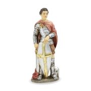 4" Cold Cast Resin Hand Painted Statue of Saint George in a Deluxe Window Box