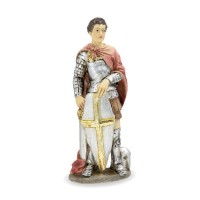 4" Cold Cast Resin Hand Painted Statue of Saint George in a Deluxe Window Box