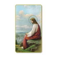 100pk - Christ Overlooking Jerusalem Prayer-Card 100pk - Christ Overlooking Jerusalem Prayer-Card