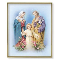 11" x 14" Gold Plaque Frame with a Holy Family Print