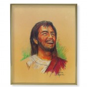 8" x 10" Gold Plaque Frame with a Segura: Laughing Jesus Print