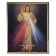 8" x 10" Gold Plaque Frame with a Divine Mercy Print