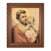 10" x 12" Ornate Wood Frame with an 8" x 10" Chambers: St. Joseph with Crying Jesus Print