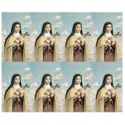 Saint Therese Eight-Up Micro Perforated Bulk Prayer-Cards  - 125 sheets (1000 total cards)