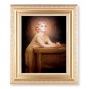 10 1/4" x 12 1/4" Satin Gold Frame with an 8" x 10" Thy Will be Done Print