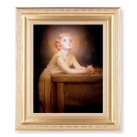10 1/4" x 12 1/4" Satin Gold Frame with an 8" x 10" Thy Will be Done Print