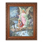 10" x 12" Ornate Wood Frame with an 8" x 10" Guardian Angel Print