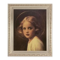 10" x 12" Ornate Silver Frame with a Chambers: Mary Most Holy Print