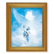 10" x 12" Gold Leaf Finish Beveled Frame with 8" x 10" Christ Welcoming Child Textured Art