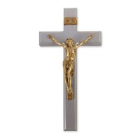 11" Grey Cross with Museum Gold Tone Corpus