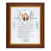 10 1/2" x 12 1/2" Walnut Finish Beveled Frame with 8" x 10" House Blessing - Sacred Heart of Jesus Textured Art 10 1/2" x 12 1/2" Walnut Finish Beveled Frame with 8" x 10" House Blessing - Sacred Heart of Jesus Textured Art