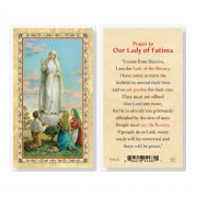 25pk - Prayer To Our Lady Of Fatima Gold Stamped Laminated Holy Card  Pk 25