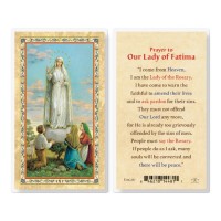 25pk - Prayer To Our Lady Of Fatima Gold Stamped Laminated Holy Card  Pk 25