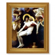 10" x 12" Gold Leaf Finish Beveled Frame with 8" x 10" Bouguereau: Pieta Textured Art