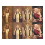 Aurora Christ and Madonna Eight-Up Micro Perforated Holy Cards