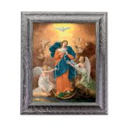10 1/2" x 12 1/2" Grey Oak Finish Frame with an 8" x 10" Our Lady Untier of Knots Print