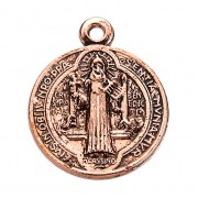 25pk - 5/8" Antique Copper Jubilee Saint Benedict Medal sold in inc of 25