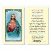 25pk - Sacred Heart of Jesus Laminated Holy Card  Pk 25