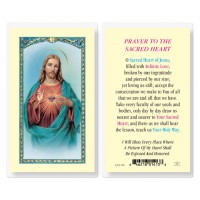 25pk - Sacred Heart of Jesus Laminated Holy Card  Pk 25