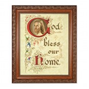 10" x 12" Ornate Wood Frame with an 8" x 10" Christ House Blessing Print