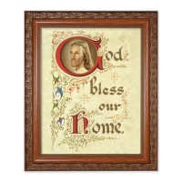 10" x 12" Ornate Wood Frame with an 8" x 10" Christ House Blessing Print