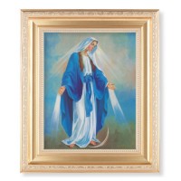 10 1/4" x 12 1/4" Satin Gold Frame with an 8" x 10" Our Lady of Grace Print