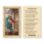 25pk - In Time Of Loss  Good Shepherd  Gold Stamped Laminated Holy Card  Pk 25