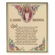 8" x 10" Gold Plaque Frame with a House Blessing Print
