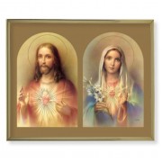 11" x 14" Gold Plaque Frame with a The Sacred Hearts Print