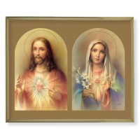 11" x 14" Gold Plaque Frame with a The Sacred Hearts Print