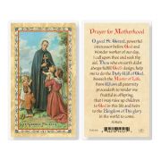 St Gerard - Motherhood Prayer Laminated Holy Card. Inc. of 25