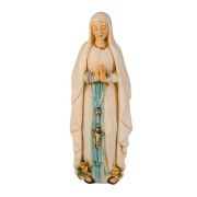 4" Cold Cast Resin Hand Painted Statue of Our Lady of Lourdes in a Deluxe Window Box