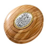 Saint Michael Olive Wood Keepsake Box