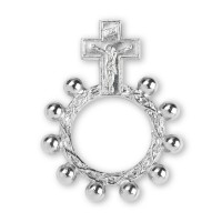25pk - Silver Rosary Ring  sold in inc of 25