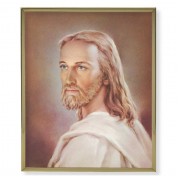 8" x 10" Gold Plaque Frame with a Head of Christ Print