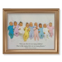 13 1/2" x 16 9/16" Gold Leaf Antique Finished Frame with 11" x 14" Saint Teresa of Calcutta Quote Textured Art