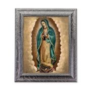 10 1/2" x 12 1/2" Grey Oak Finish Frame with an 8" x 10" Our Lady of Guadalupe Print