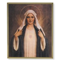 11" x 14" Gold Plaque Frame with a Chambers: Immaculate Heart of Mary Print