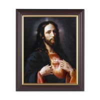10" x 12" Walnut Frame with Gold Inside Lip and a 8" x 10" Ponce: Sacred Heart Print 10" x 12" Walnut Frame with Gold Inside Lip and a 8" x 10" Ponce: Sacred Heart Print