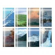 Aurora Cross with Nature Scenes Eight-Up Micro Perforated Bulk Prayer-Cards  - 125 sheets (1000 total cards)
