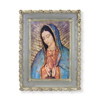 5 1/2" x 7 1/2" Rosebud Frame with Our Lady of Guadalupe Print