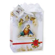 Christmas - Mary, Baby Jesus and Angels Medium Gift Bag with Tissue (Inc. of 10)