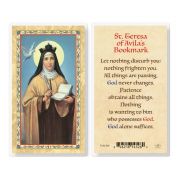St Teresa Of Avila - Bookmark Hot Gold Stamped Lam Inc Of 25